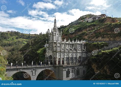 Las Lajas Sanctuary Colombia Stock Image - Image of church, nuestra ...