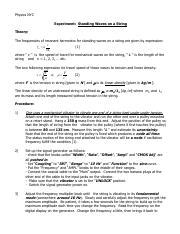 Image result for Waves on a String Lab