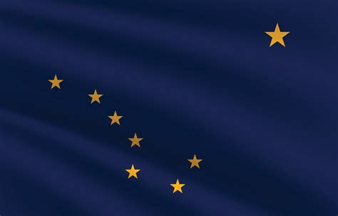 Alaska State Flag illustration. Alaska Flag. Waving Alaska State Flag ...
