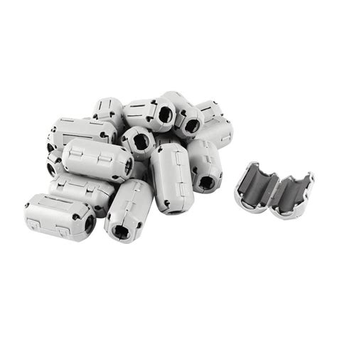 20 Pcs Gray UF90B 9mm Dia Clip On EMI RFI Noise Ferrite Core Filter ...