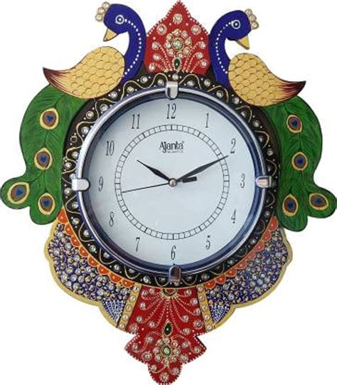 Buy Circadian Ajanta Wooden Analog Wall Clock Design for Home Hall ...