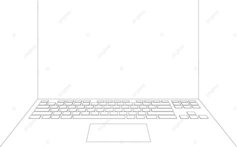 Laptop Sketch Isolated Laptop Keyboard Vector, Isolated, Laptop, Keyboard PNG and Vector with ...