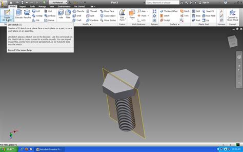 Autodesk Inventor Tutorial Bolt 的图像结果