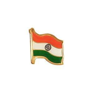 The Flag Corporation Indian Flag Gold-Plated Brass Lapel Pin/Brooch ...