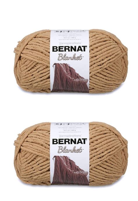 Bernat Blanket Sand Yarn - 2 Pack of 300g/10.5oz - Polyester - 6 Super ...