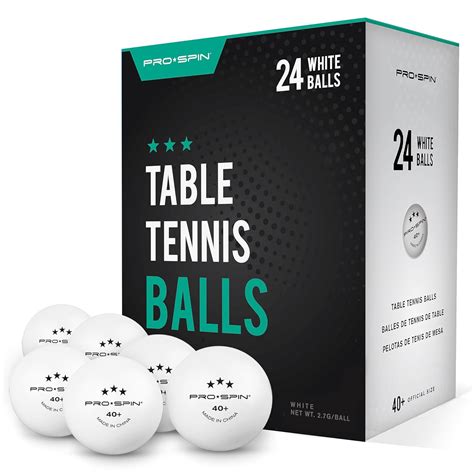 Buy PRO SPIN Ping Pong Balls - White 3-Star 40+ Table Tennis Balls ...