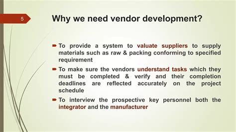 Vendor development in pharmaceutical industry | PPTX