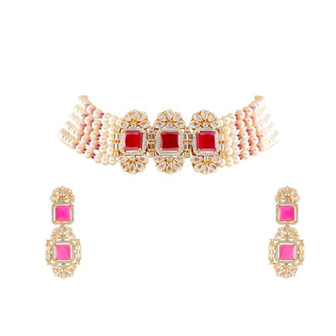 Buy Elegant Pearl Sets Online | Pearl Necklace & Earring Sets | Krishna ...
