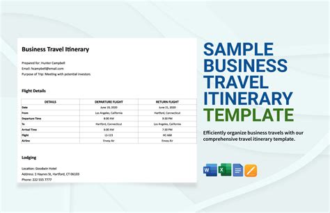 Top 15+ Free Travel Itinerary Microsoft Word Template Docx