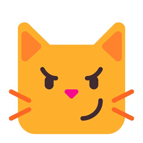 Cat With Wry Smile Flat Icon | FluentUI Emoji Flat Iconpack | Microsoft