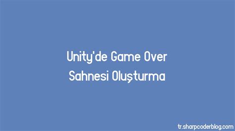 Game Over Screen Unity 的图像结果