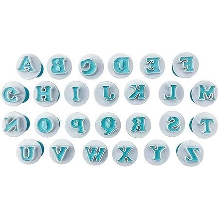 Buy Cake Decor 26pcs Push Easy Mini Upper Case Alphabet Letter Cookie ...