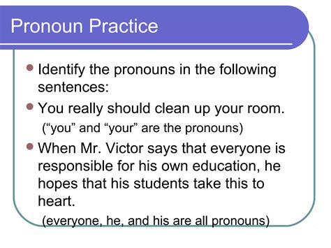 Nouns, pronouns, verbs review | PPT