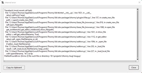 Python Error Thonny 的图像结果