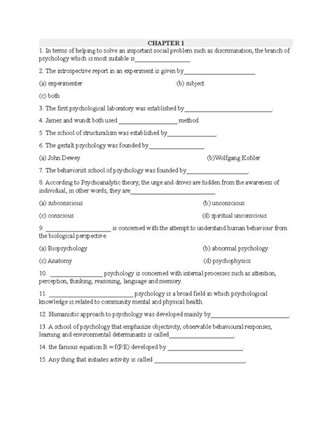 Chapter 1 worksheet class 11 1 marks - CHAPTER 1 In terms of helping to ...