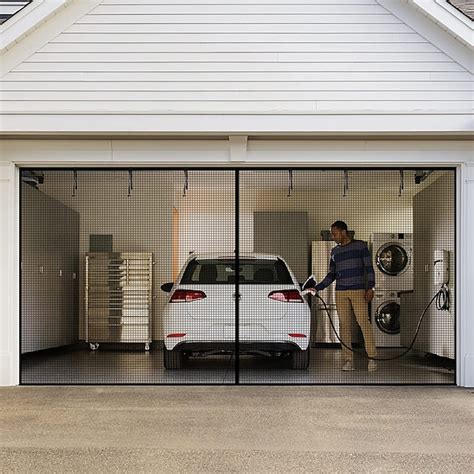 Écran de porte de garage magnétique pour porte de garage double pour ...