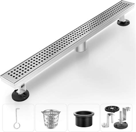 Amazon.com: Linear Shower Drain 48 Inch(Brushed Nickel), 304 Stainless ...