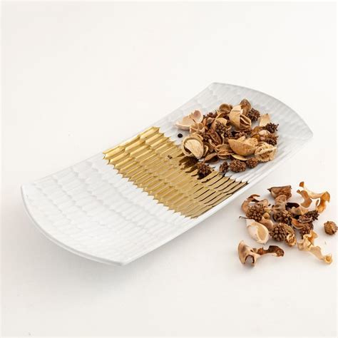 Buy Marshmallow Textured Rectangular Single Pc. Platter - Ceramic ...