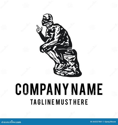 Thinker Statue Silhouette