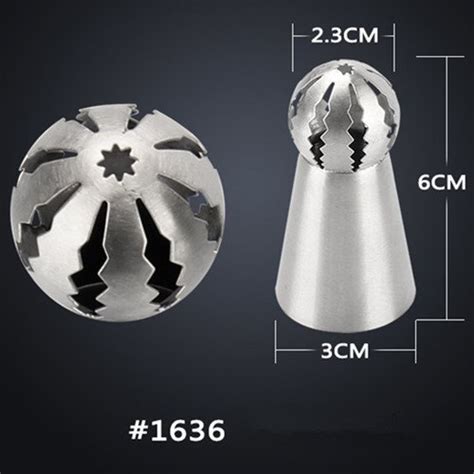 Buy Large Cream Ball Head Seamless Cupcake Cap Cake Decorating Pastry ...