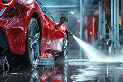 Premium Photo | Car wash expert using water pressure washer