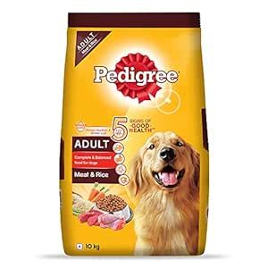 Pedigree Dry Food for Adult Dogs, Meat & Rice Flavour, 10kg Pack ...