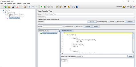 JSON Extractor 的图像结果