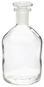 Bottles, narrow neck, borosilicate glass, clear or amber, with standard ...