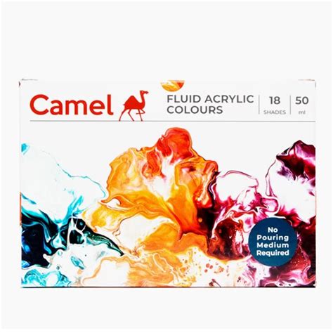 Camel Fluid Acrylic Colours | 18 Shades X 50 ML – PAPERQUIRKS STATIONERY