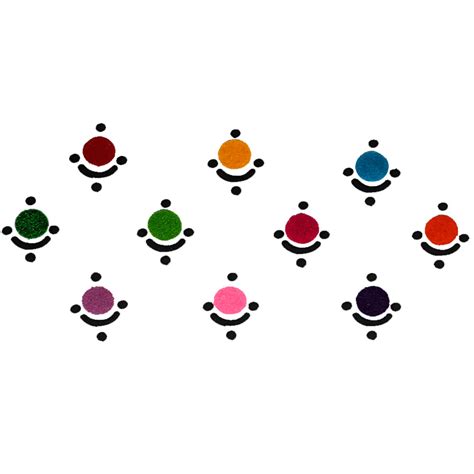 Comet Busters Fancy Round Multicolor Bindis (10mm)(BIN1748)