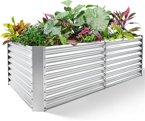 LandGuard Land Guard 8×4×2 ft Galvanized Raised Garden Bed India | Ubuy