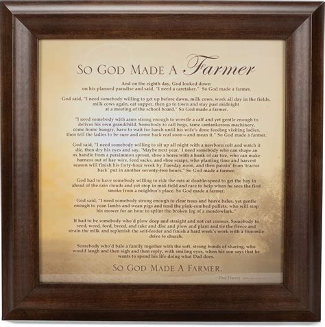 So God Made A Farmer Printable Poem