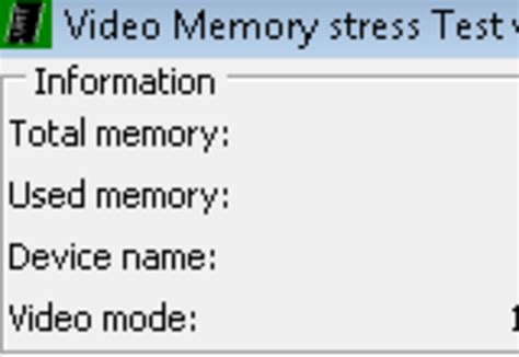 Video Memory Test 的图像结果