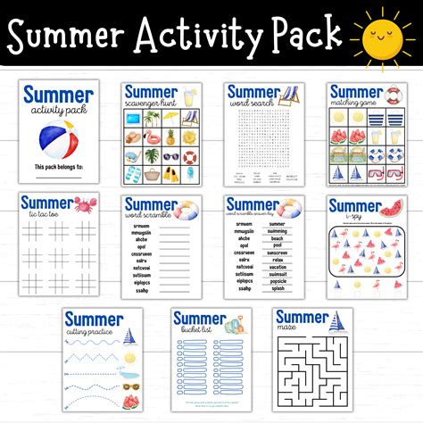 Printable Summer Activity Pack - Mom. Wife. Busy Life.