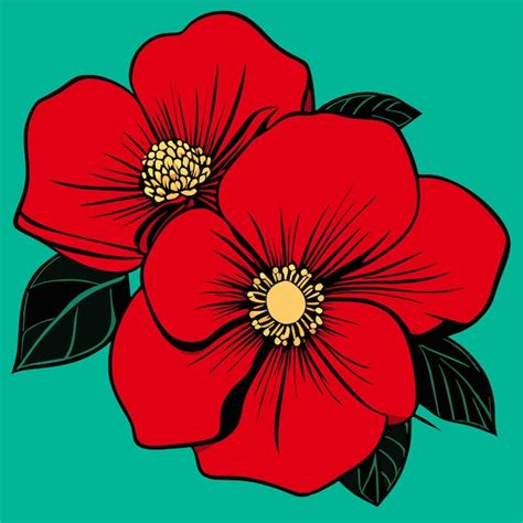 Red flower design | Premium AI-generated vector