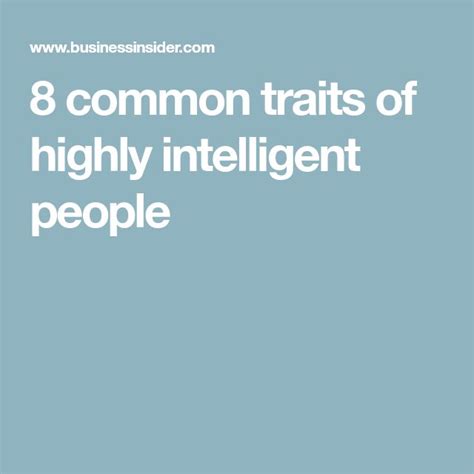 Image result for Intelligent People Traits