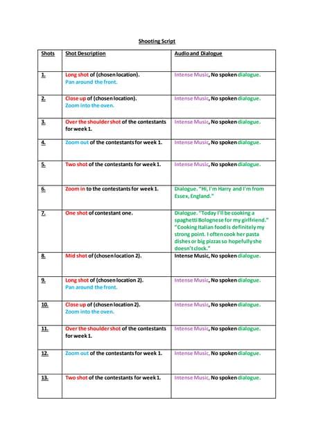 Image result for Shoot Out Script