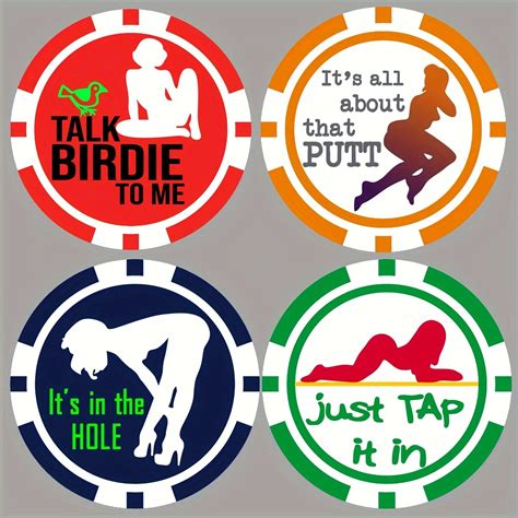 4-counts-Funny-Golf-Ball-Markers-Set-Poker-Chip-Edition-Great-Novelty ...