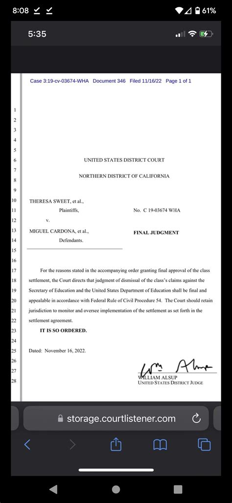 Sweet v Cardona Final Ruling has been APPROVED! WE WON!! : r ...