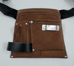 olympicleathers Leather tool apron with belt 5 pockets 1 tape holder ...