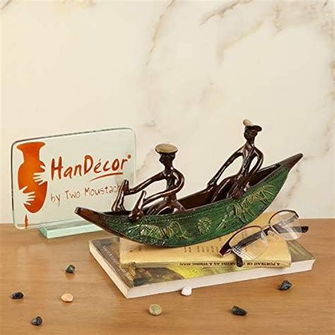 Buy Two Moustaches Brass Village Bullock Cart Showpiece, Standard, Pack ...