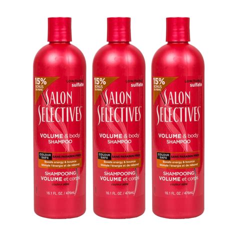Salon Selectives Volume Body Shampoo Protect Enriched W/ Lemongrass 16 ...