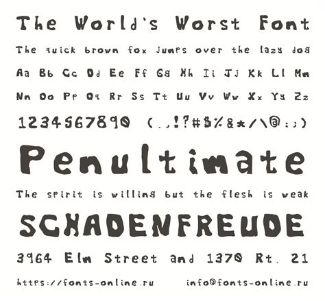 The World's Worst Font font