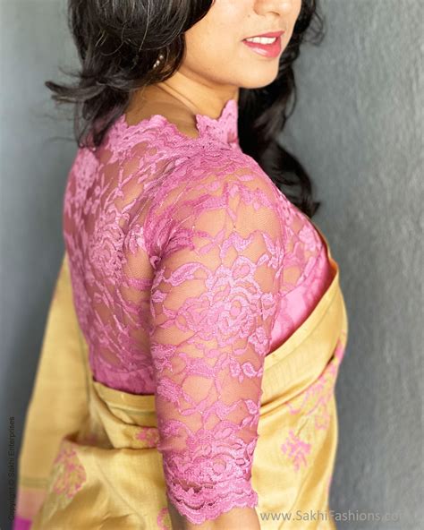 DRBL-7946 Pink Lace RBlouse – sakhifashions