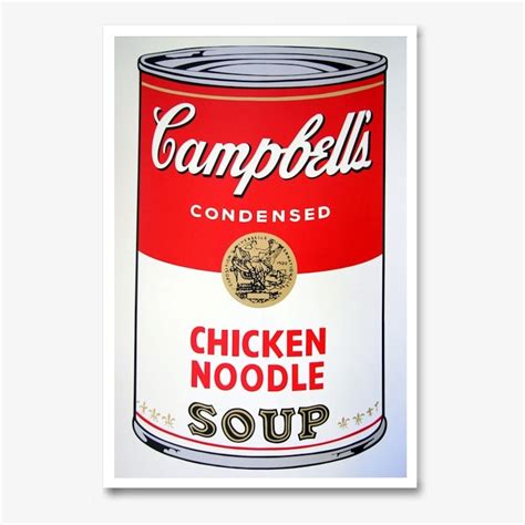 Andy Warhol Campbells Soup Chicken Noodle Sunday B. Morning Print