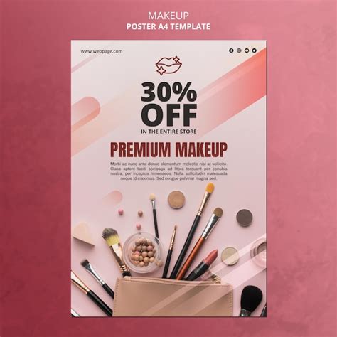 Makeup special offer poster template | Free PSD
