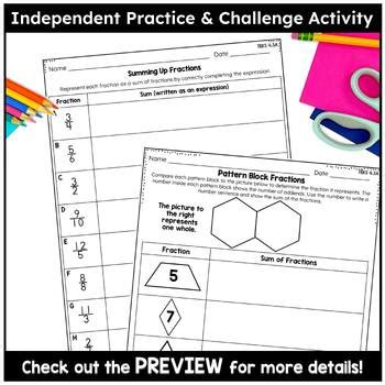 4th Grade Math Adding Fractions 的图像结果