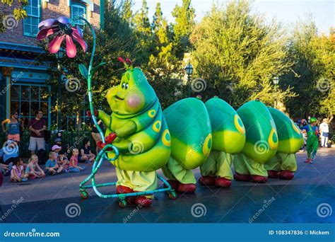 California Adventure Pixar Parade Bugs Life Caterpillar Editorial Photo ...
