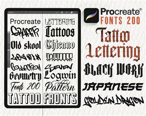 Thick Cursive Tattoo Fonts