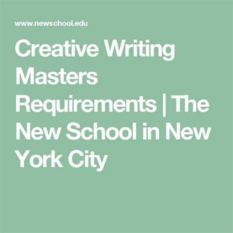 Image result for Creative Writing Masters